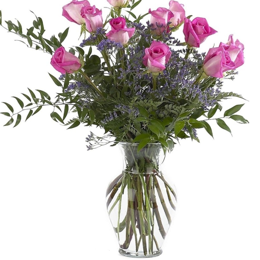 Spring Garden Clear Glass Vase 10.5" Rounded Silhouette Classic Decor
